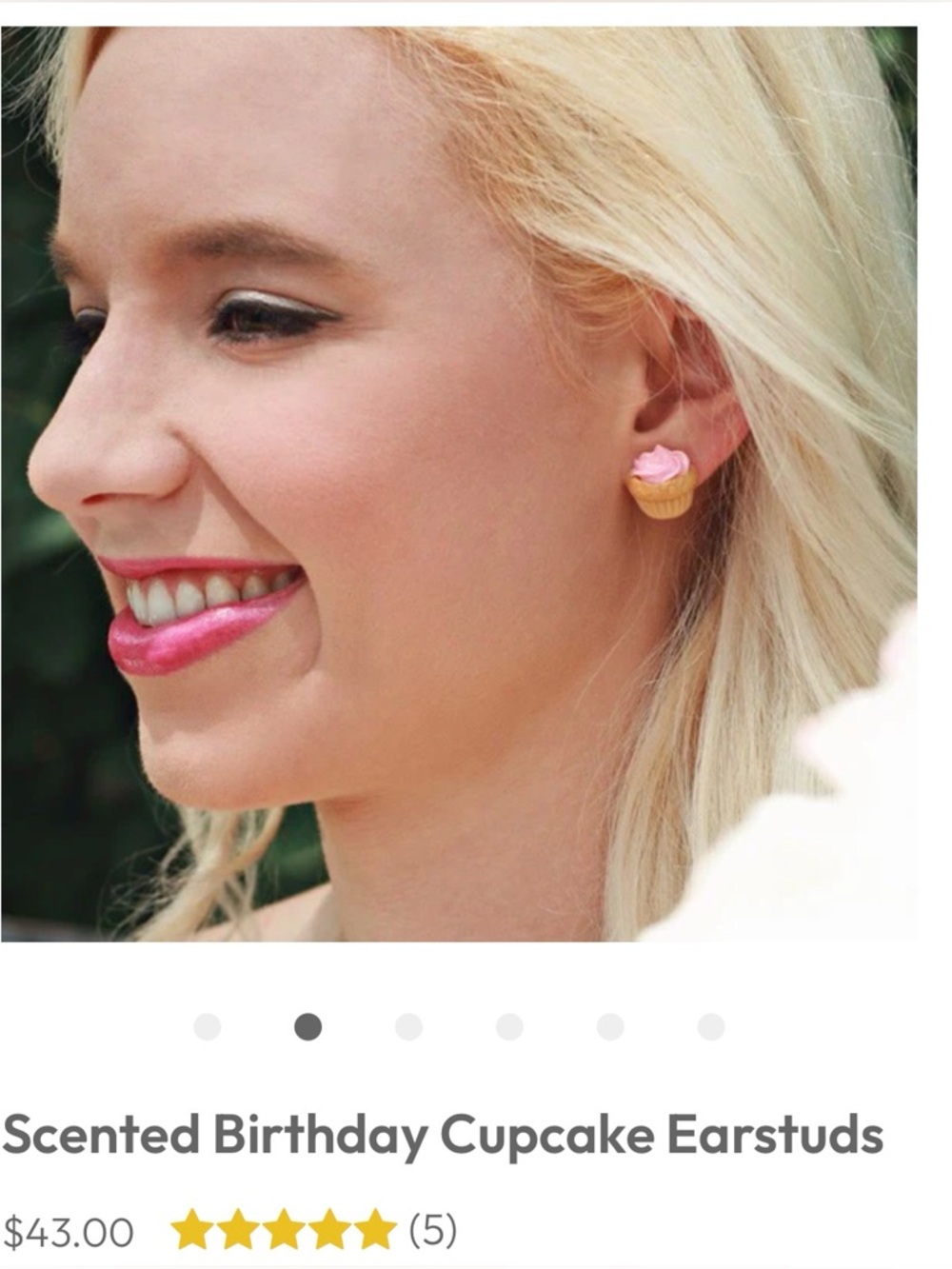 Tiny Hands Cupcake Stud Earrings Polymer Clay | $43 RETAIL - Picture 6 of 8